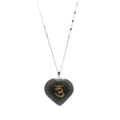 SET DE 7 COLGANTE CORAZÓN MINERAL CHAKRAS GRABADOS REF 890 - Imagen 13
