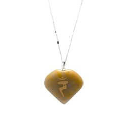 SET DE 7 COLGANTE CORAZÓN MINERAL CHAKRAS GRABADOS REF 890 - Imagen 9