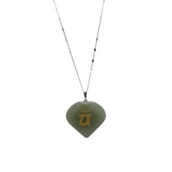 SET DE 7 COLGANTE CORAZÓN MINERAL CHAKRAS GRABADOS REF 890 - Imagen 7