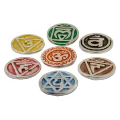 SET DE SIETE MINI QUEMADORES METAL LABRADO 7 CHAKRAS 4CM DIÁMETRO - Imagen 4