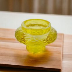 Portavela cristal doble diseño amarillo - Imagen 4