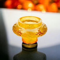 Portavela cristal doble diseño naranja - Imagen 4