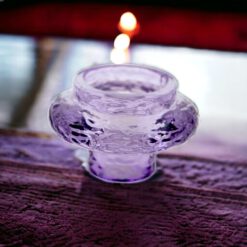 Portavela cristal doble diseño violeta - Imagen 4