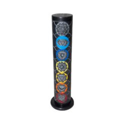 Torre incienso PIEDRA10,5" 7 chakras negro - 9902B - Imagen 4