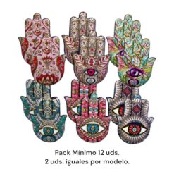 Imán cerámica Mano de Fátima Dorada 6x8cms - Imagen 3