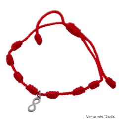 Pulsera 7 nudos roja Infinito Acero E5797-5