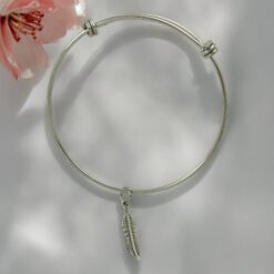 Pulsera Acero Ajustable Pluma REF  3