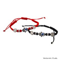 Pulsera Tejida San Benito Mano Ojo Acero E5797-12