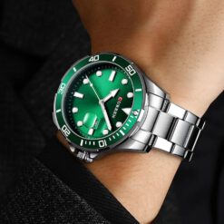 RELOJ CURREN HOMBRE M8388 VERDE-PLATA - Imagen 3
