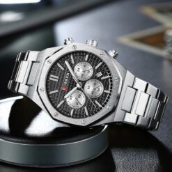RELOJ CURREN HOMBRE M8440 NEGRO-PLATEADO - Imagen 4