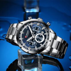 RELOJ CURREN HOMBRE M8355 AZUL-PLATEADO - Imagen 4