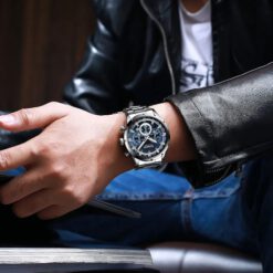 RELOJ CURREN HOMBRE M8355 AZUL-PLATEADO - Imagen 5