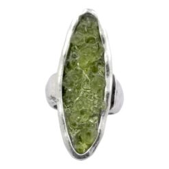 Anillo Zamak con OLIVINA Ovalado alargado REF 7 - Imagen 3