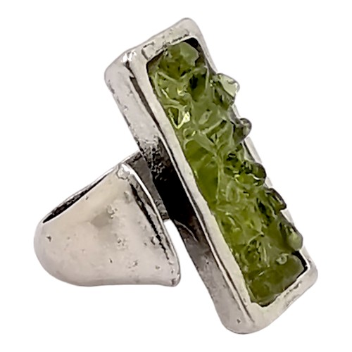 Anillo Zamak con OLIVINA Rectángulo REF 7 - Imagen 2