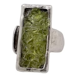 Anillo Zamak con OLIVINA Rectángulo REF 7 - Imagen 3