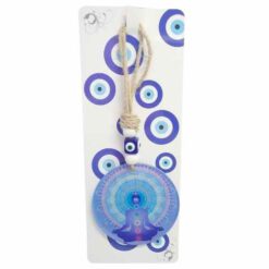 Colgador Cristal Ojo Turco 25cm - 7 Chakras