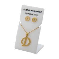 Conjunto Acero Dorado Abecedario  D