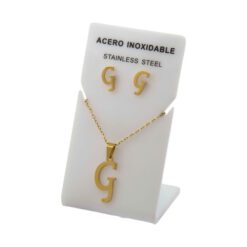 Conjunto Acero Dorado Abecedario  G