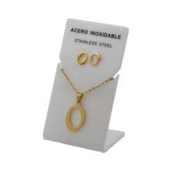 Conjunto Acero Dorado Abecedario  T