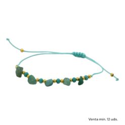 Pulsera Hilo Minerales Acero colores E5797-18