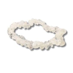 Pulsera Mineral Chip Cuarzo Cristal