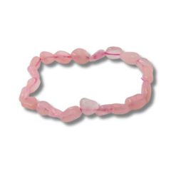 Pulsera Mineral Gota Cuarzo Rosa