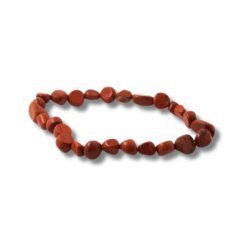 Pulsera Mineral Gota Jade Rojo