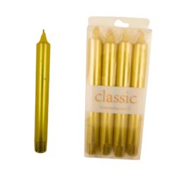 Velas bujía grande 19cm - 60g Pack4uds Dorada