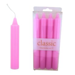 Velas bujía grande 19cm - 60g Pack4uds Rosa Claro