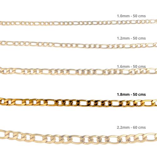 Cadena Acero inoxidable FIGARO 1 8 - 50CM DORADO