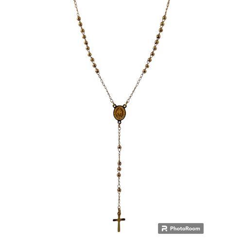 Colgante Acero Rosario VIRGEN 3mm - DORADO