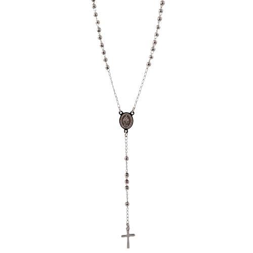 Colgante Acero Rosario VIRGEN 3mm - PLATEADO