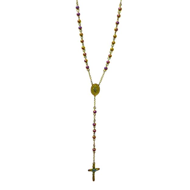 Colgante Acero Rosario VIRGEN 6mm - MULTICOLOR