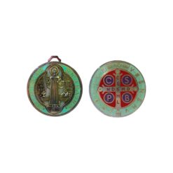 Medalla San Benito Pequeño - ø3 5cm - CELESTE