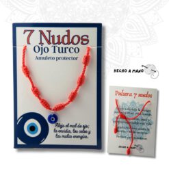 Pulsera 7 Nudos Roja - OJO TURCO