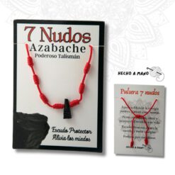 Pulsera 7 Nudos Roja - PUÑO AZABACHE