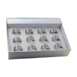 SET 12 ANILLOS DE ACERO – MOD 11 LISO ENTRELAZADOS