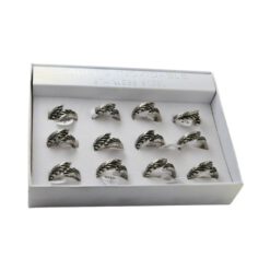 SET 12 ANILLOS DE ACERO – MOD  01 ALAS REF  5