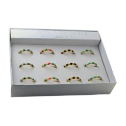 SET 12 ANILLOS DE ACERO – MOD  13 COLORES