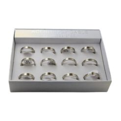 SET 12 ANILLOS DE ACERO – MOD  15 ALIANZA