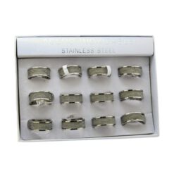 SET 12 ANILLOS DE ACERO – MOD  26 HILO