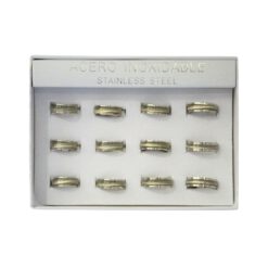 SET 12 ANILLOS DE ACERO – MOD  92 Ref  1