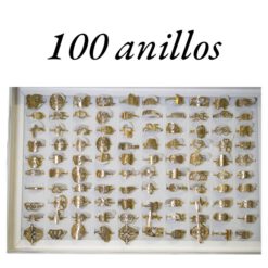 Anillos Acero Dorado Caja 100 unidades