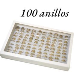 Anillos Acero Dorado Caja 100 unidades