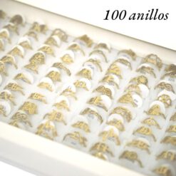 Anillos Acero Dorado Caja 100 unidades