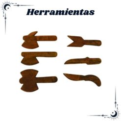 Herramientas de Madera oscura  6 Piezas