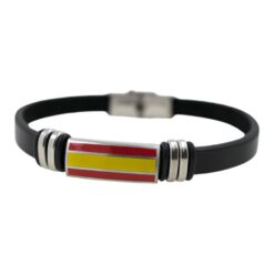 Pulsera acero polipiel Hombre Bandera España 63