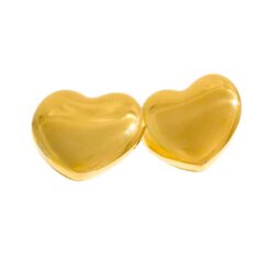 Pendientes Acero Dorado corazón - 4