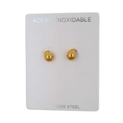 Pendientes Acero Dorado gota de agua 10mm - 5