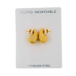 Pendientes Acero Dorado gota de agua 20mm - 5